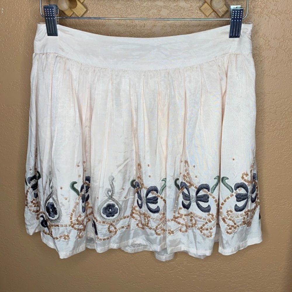 Willow & Clay Beaded & Embroidered Skirt Size Small